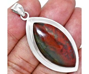 Blood Stone Pendant EXP01268 P-1076, 17x34 mm