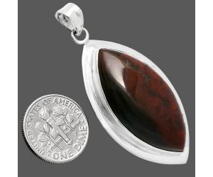 Blood Stone Pendant EXP01268 P-1076, 17x34 mm