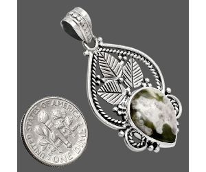 Peace Jade Pendant EXP01291 P-1258, 12x16 mm