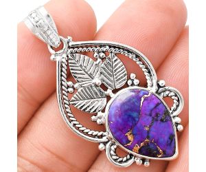 Copper Purple Turquoise Pendant EXP01316 P-1258, 13x18 mm