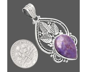 Lavender Jade Pendant EXP01326 P-1258, 14x18 mm