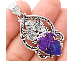 Copper Purple Turquoise Pendant EXP01333 P-1258, 13x18 mm