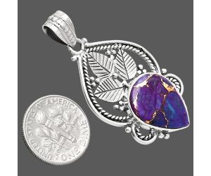 Copper Purple Turquoise Pendant EXP01333 P-1258, 13x18 mm