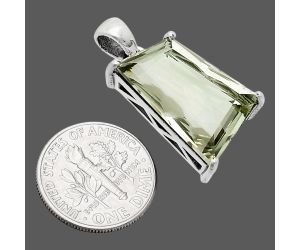 Prasiolite (Green Amethyst) Pendant EXP01343 P-1013, 14x21 mm