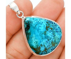 Shattuckite Pendant EXP01349 P-1124, 23x27 mm