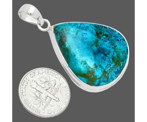 Shattuckite Pendant EXP01349 P-1124, 23x27 mm