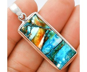 Spiny Oyster Turquoise Pendant EXP01360 P-1124, 12x30 mm