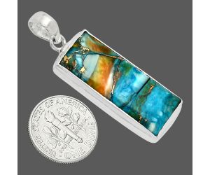 Spiny Oyster Turquoise Pendant EXP01360 P-1124, 12x30 mm