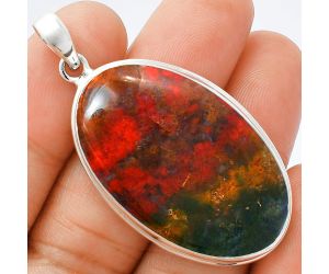 Blood Stone Pendant EXP01362 P-1124, 22x37 mm