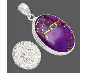 Copper Purple Turquoise Pendant EXP01369 P-1124, 20x27 mm