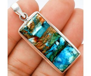 Spiny Oyster Turquoise Pendant EXP01373 P-1124, 14x32 mm