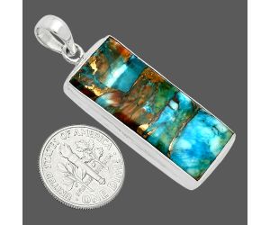 Spiny Oyster Turquoise Pendant EXP01373 P-1124, 14x32 mm