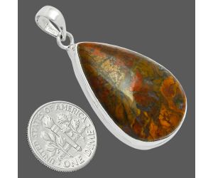 Rare Cady Mountain Agate Pendant EXP01386 P-1124, 21x31 mm