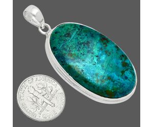 Shattuckite Pendant EXP01387 P-1124, 21x36 mm