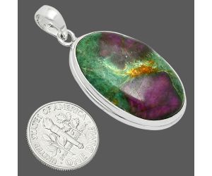 Ruby In Fuchsite Pendant EXP01398 P-1124, 18x29 mm