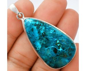 Shattuckite Pendant EXP01410 P-1124, 21x38 mm