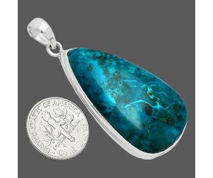 Shattuckite Pendant EXP01410 P-1124, 21x38 mm