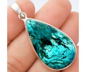 Shattuckite Pendant EXP01423 P-1124, 19x34 mm