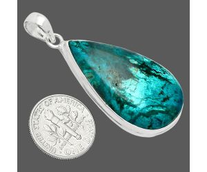 Shattuckite Pendant EXP01423 P-1124, 19x34 mm