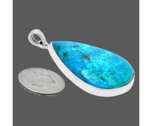 Shattuckite Pendant EXP01434 P-1001, 25x35 mm