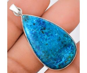 Shattuckite Pendant EXP01436 P-1001, 21x36 mm