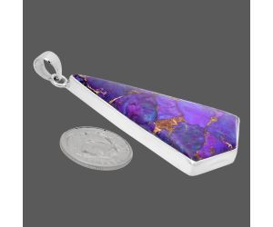 Copper Purple Turquoise Pendant EXP01438 P-1001, 26x46 mm