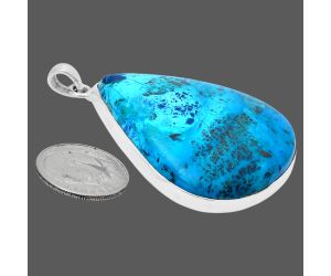 Shattuckite Pendant EXP01445 P-1001, 36x40 mm