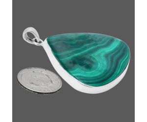 Malachite Eye Pendant EXP01446 P-1001, 34x39 mm