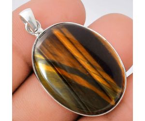 Blue Tiger Eye Pendant EXP01461 P-1001, 23x30 mm