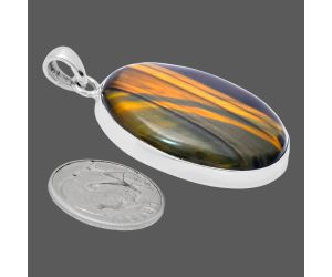 Blue Tiger Eye Pendant EXP01461 P-1001, 23x30 mm