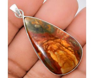 Rocky Butte Picture Jasper Pendant EXP01466 P-1001, 21x38 mm