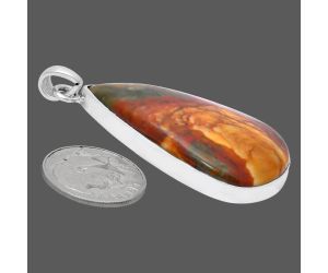 Rocky Butte Picture Jasper Pendant EXP01466 P-1001, 21x38 mm