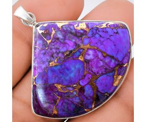 Copper Purple Turquoise Pendant EXP01469 P-1001, 33x40 mm