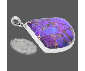 Copper Purple Turquoise Pendant EXP01469 P-1001, 33x40 mm