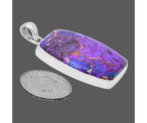 Copper Purple Turquoise Pendant EXP01470 P-1001, 21x29 mm