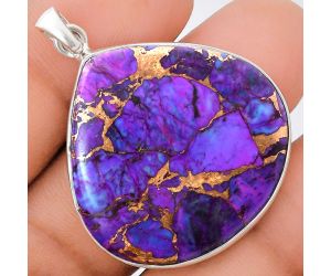 Copper Purple Turquoise Pendant EXP01471 P-1001, 32x33 mm