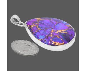 Copper Purple Turquoise Pendant EXP01471 P-1001, 32x33 mm