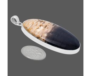 Palm Root Fossil Agate Pendant EXP01474 P-1001, 26x45 mm