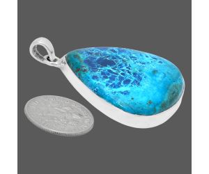 Shattuckite Pendant EXP01475 P-1001, 29x32 mm