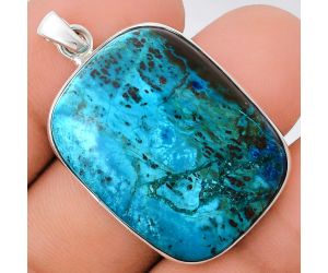 Shattuckite Pendant EXP01480 P-1001, 23x30 mm