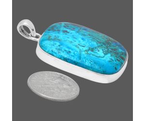 Shattuckite Pendant EXP01480 P-1001, 23x30 mm