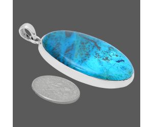 Shattuckite Pendant EXP01483 P-1001, 25x37 mm