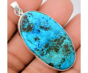 Shattuckite Pendant EXP01486 P-1001, 23x40 mm