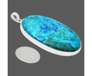 Shattuckite Pendant EXP01496 P-1001, 32x47 mm