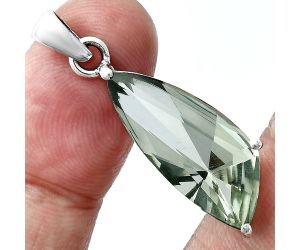 Prasiolite (Green Amethyst) Pendant EXP01500 P-1013, 9x24 mm