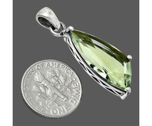 Prasiolite (Green Amethyst) Pendant EXP01500 P-1013, 9x24 mm