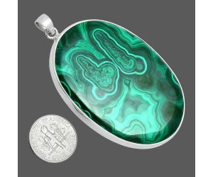 Malachite Eye Pendant EXP01503 P-1001, 37x53 mm