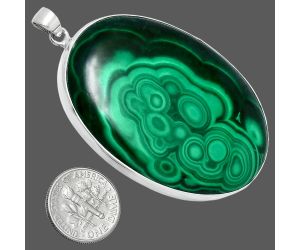 Malachite Eye Pendant EXP01506 P-1001, 38x54 mm