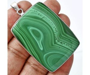 Malachite Eye Pendant EXP01508 P-1001, 35x48 mm