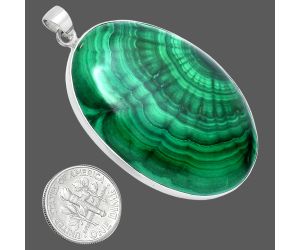 Malachite Eye Pendant EXP01513 P-1001, 33x49 mm